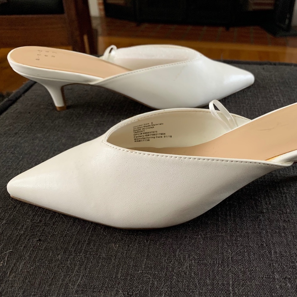 A New Day White Kitten Heel NWOT